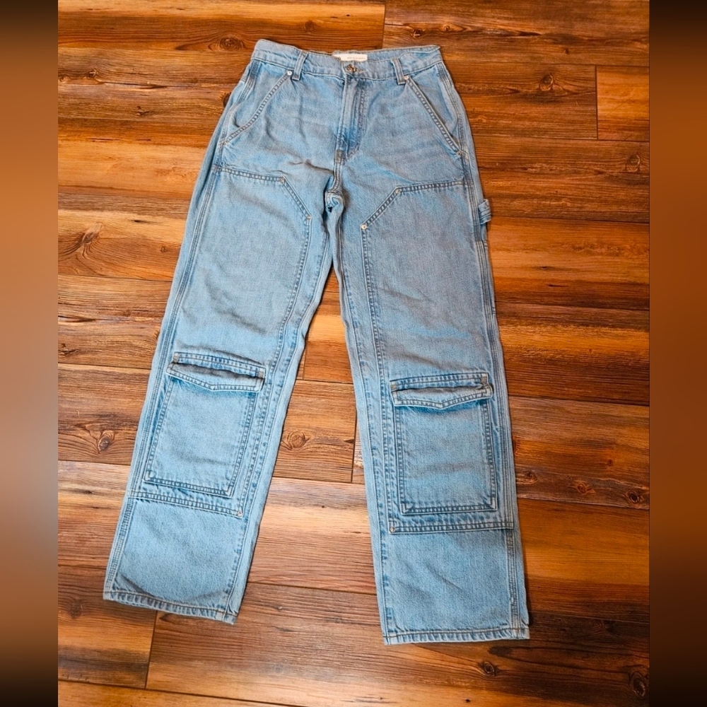 GRLFRND Light Blue Utility Jeans